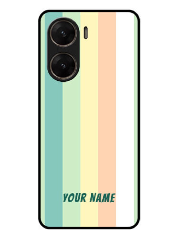 Custom Vivo V29E 5G Custom Glass Phone Case - Multi - Colour Stripes Design