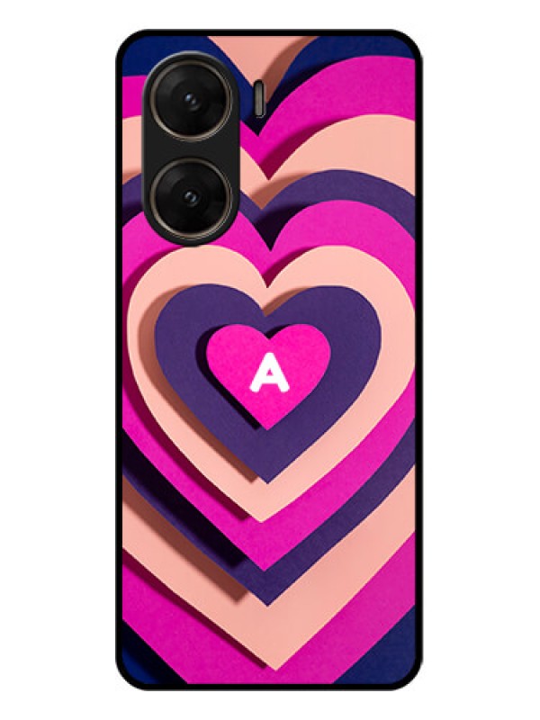 Custom Vivo V29E 5G Custom Glass Phone Case - Cute Heart Pattern Design