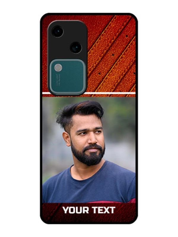 Custom Vivo V30 5G Custom Glass Phone Case - Leather Phone Case Design