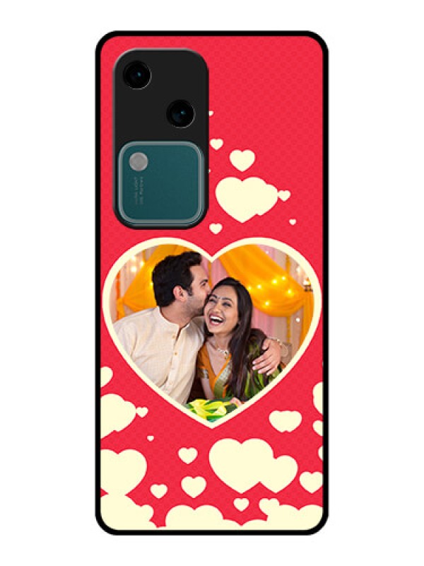 Custom Vivo V30 5G Custom Glass Phone Case - Love Symbols Phone Cover Design