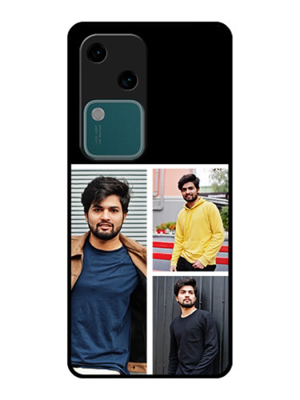Custom Vivo V30 5G Custom Glass Phone Case - Upload Multiple Picture Design