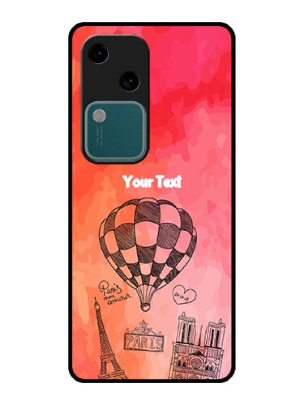 Custom Vivo V30 5G Custom Glass Phone Case - Paris Theme Design