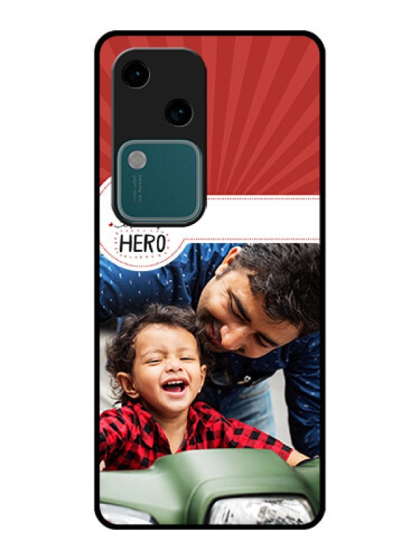 Custom Vivo V30 5G Custom Glass Phone Case - My Dad Hero Design