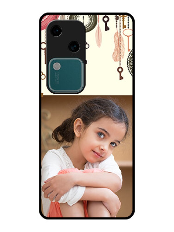 Custom Vivo V30 5G Custom Glass Phone Case - Boho Style Design