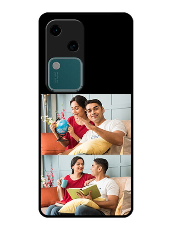 Custom Vivo V30 5G Custom Glass Phone Case - 2 Images Design
