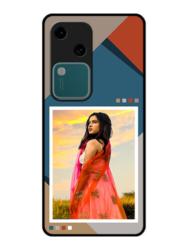 Custom Vivo V30 5G Custom Glass Phone Case - Retro Color Pallet Design