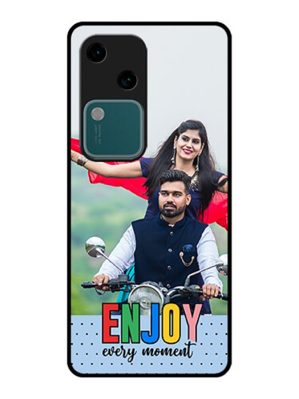 Custom Vivo V30 5G Custom Glass Phone Case - Enjoy Every Moment Design