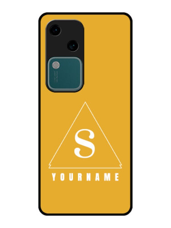 Custom Vivo V30 5G Custom Glass Phone Case - Simple Triangle Design
