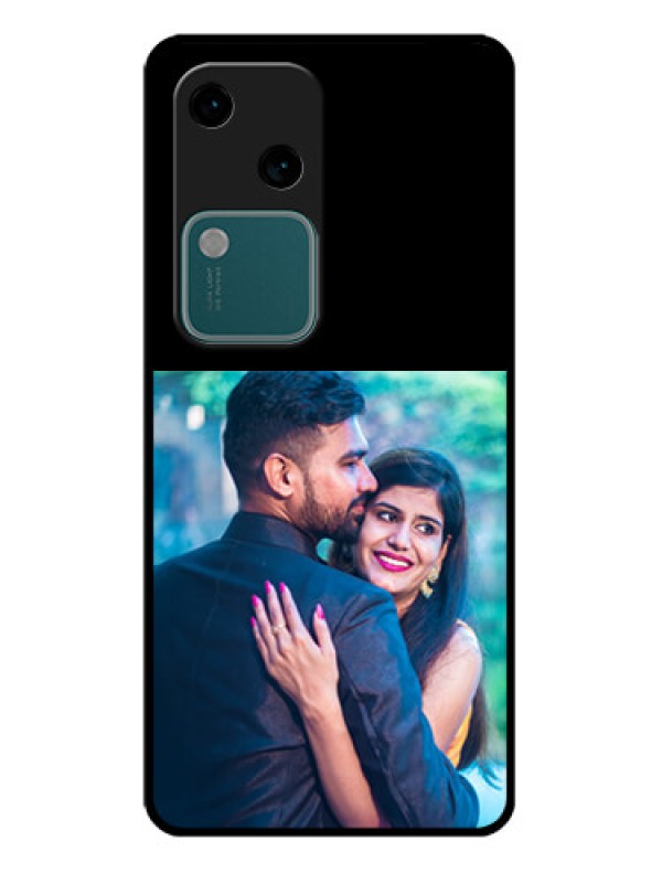 Custom Vivo V30 5G Custom Glass Phone Case - Upload Full Picture With Custom Color Design