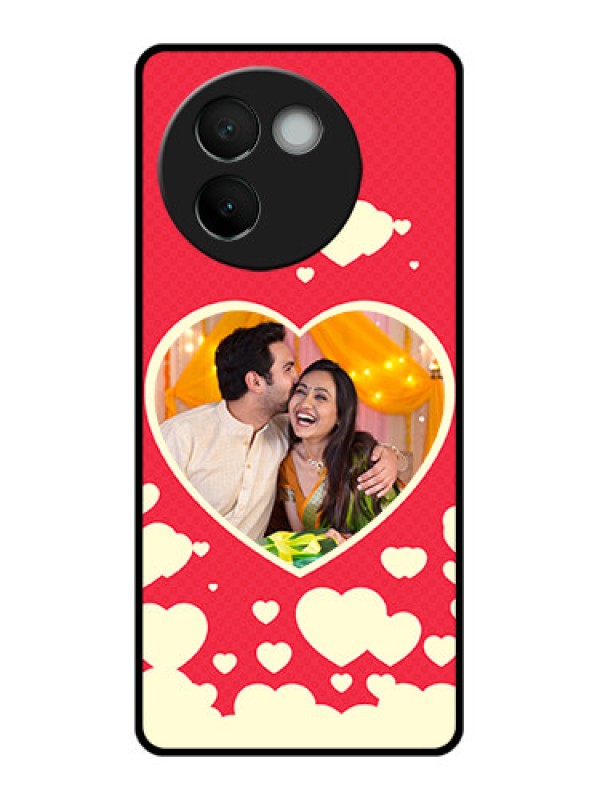 Custom Vivo V30E 5G Custom Glass Phone CaseLove Symbols Phone Cover Design