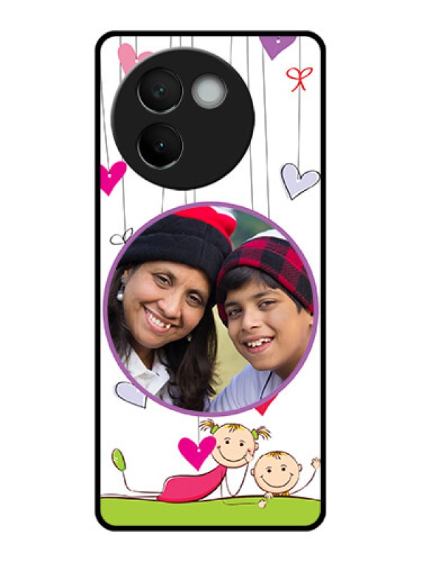 Custom Vivo V30E 5G Custom Glass Phone CaseCute Kids Phone Case Design