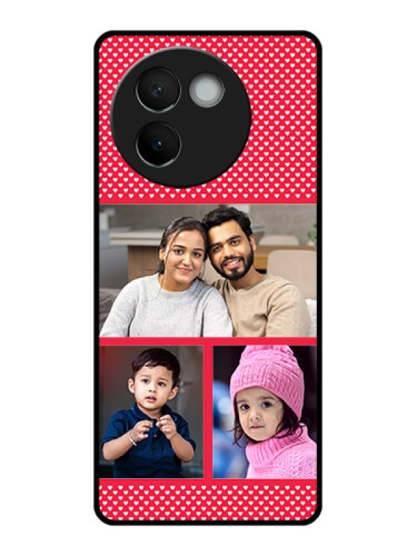 Custom Vivo V30E 5G Custom Glass Phone CaseBulk Photo Upload Design