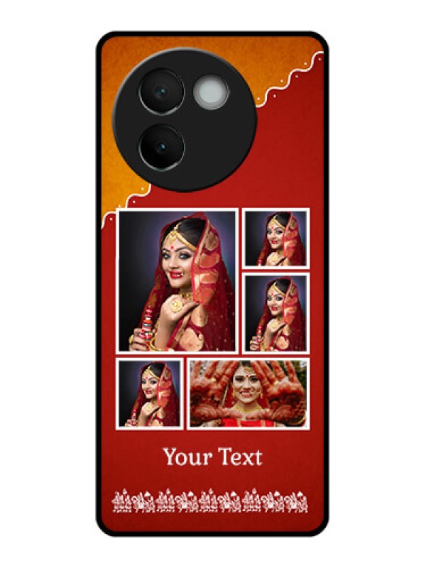Custom Vivo V30E 5G Custom Glass Phone CaseWedding Pic Upload Design