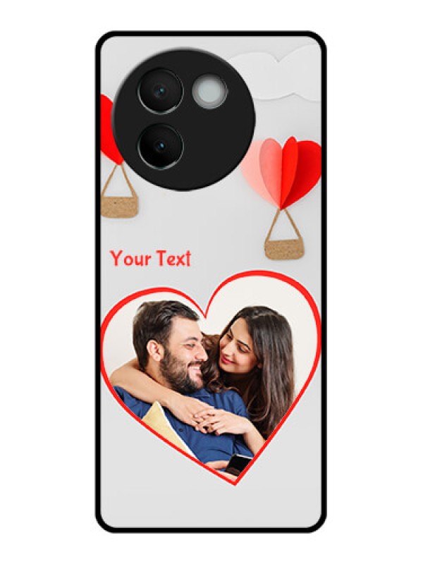 Custom Vivo V30E 5G Custom Glass Phone CaseParachute Love Design