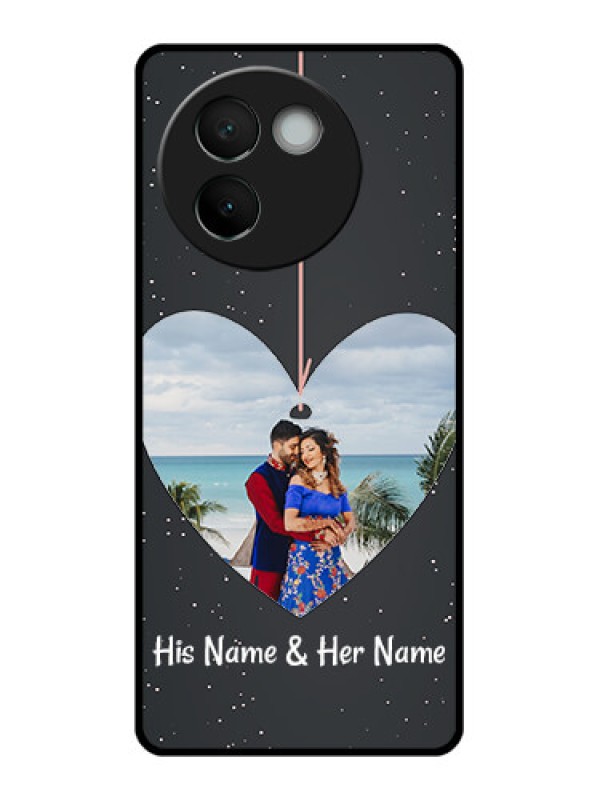Custom Vivo V30E 5G Custom Glass Phone CaseHanging Heart Design