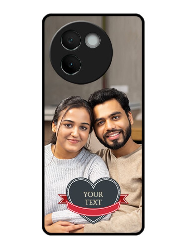 Custom Vivo V30E 5G Custom Glass Phone CaseJust Married Couple Design
