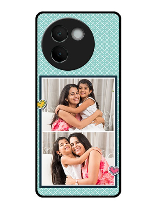 Custom Vivo V30E 5G Custom Glass Phone Case2 Image Holder With Pattern Design