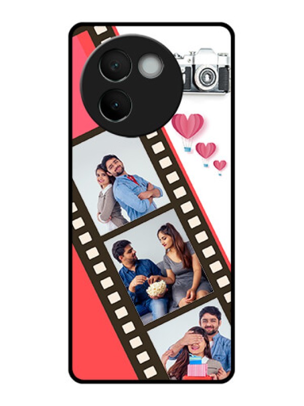 Custom Vivo V30E 5G Custom Glass Phone Case3 Image Holder With Film Reel