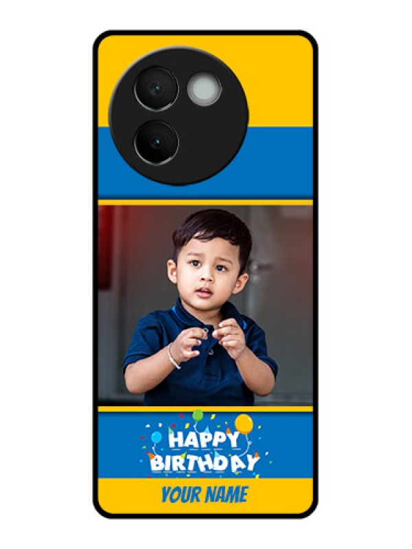Custom Vivo V30E 5G Custom Glass Phone CaseBirthday Wishes Design