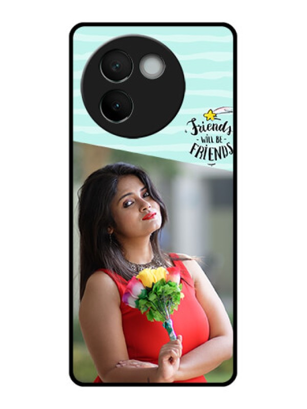 Custom Vivo V30E 5G Custom Glass Phone CaseFriends Picture Icon Design