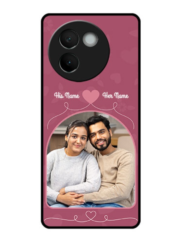 Custom Vivo V30E 5G Custom Glass Phone CaseLove Floral Design