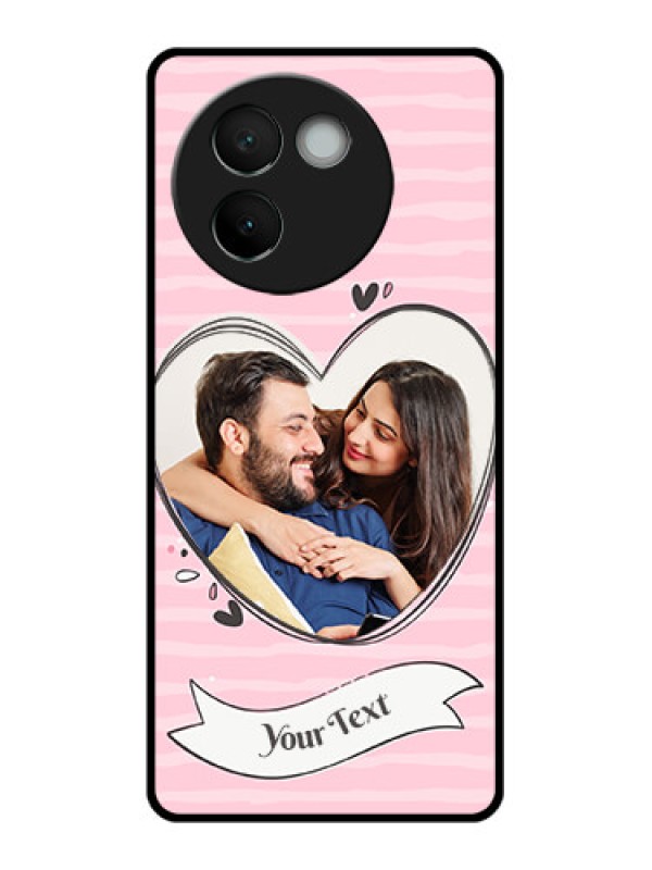 Custom Vivo V30E 5G Custom Glass Phone CaseVintage Heart Design