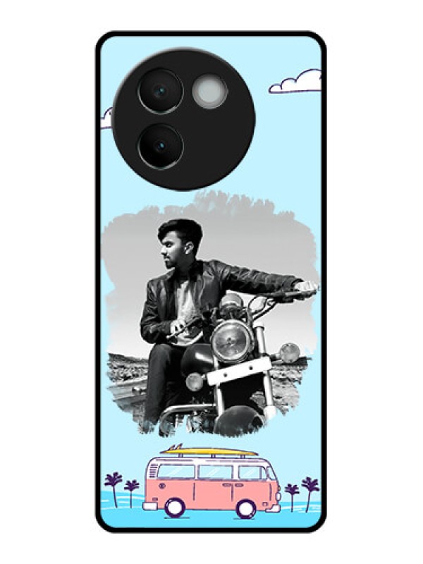 Custom Vivo V30E 5G Custom Glass Phone CaseTravel and Adventure Design