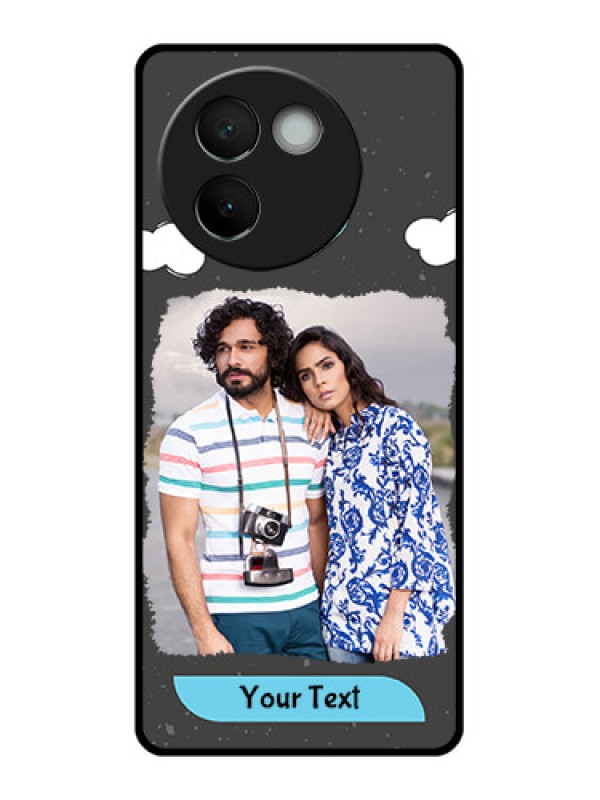Custom Vivo V30E 5G Custom Glass Phone CaseSplashes With Love Doodles Design