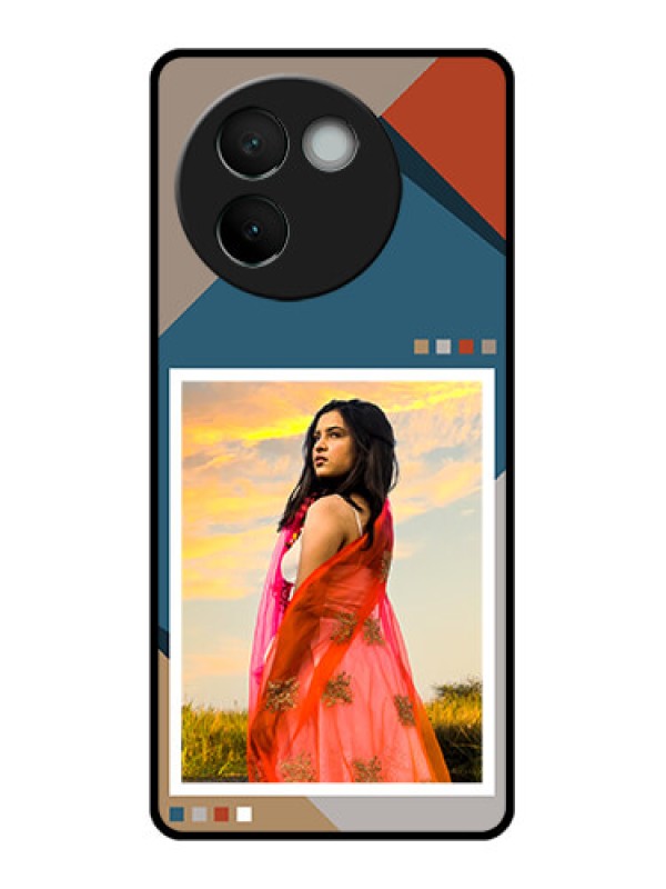 Custom Vivo V30E 5G Custom Glass Phone CaseRetro Color Pallet Design