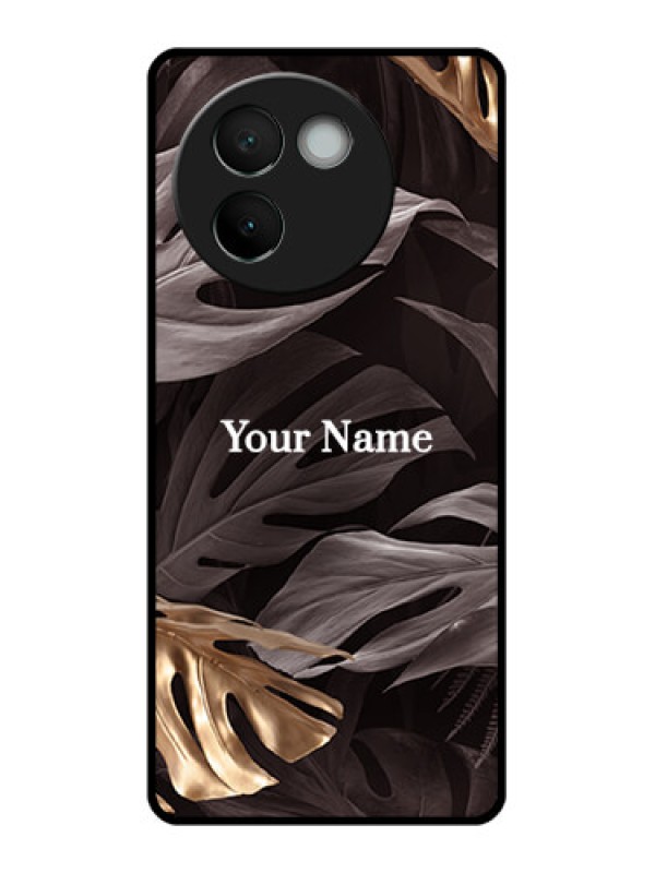 Custom Vivo V30E 5G Custom Glass Phone CaseWild Leaves Digital Paint Design