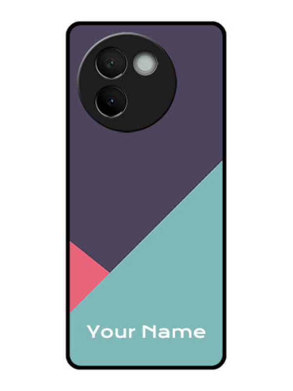 Custom Vivo V30E 5G Custom Glass Phone CaseTri Color Abstract Design