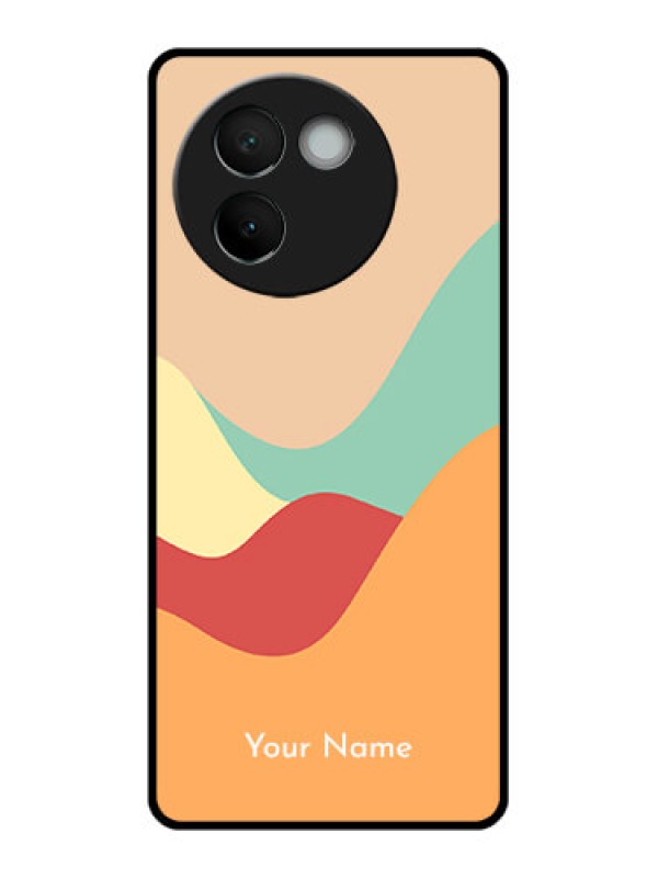 Custom Vivo V30E 5G Custom Glass Phone CaseOcean Waves Multi - Colour Design