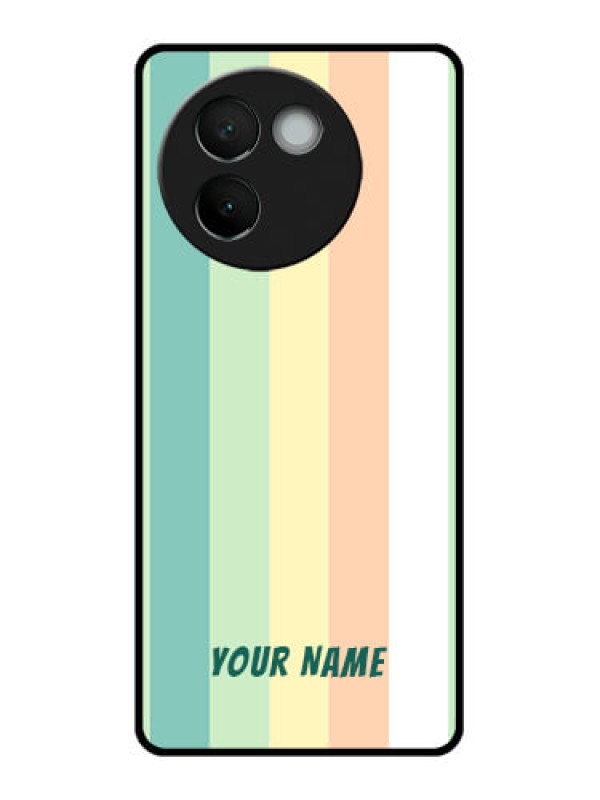 Custom Vivo V30E 5G Custom Glass Phone CaseMulti - Colour Stripes Design