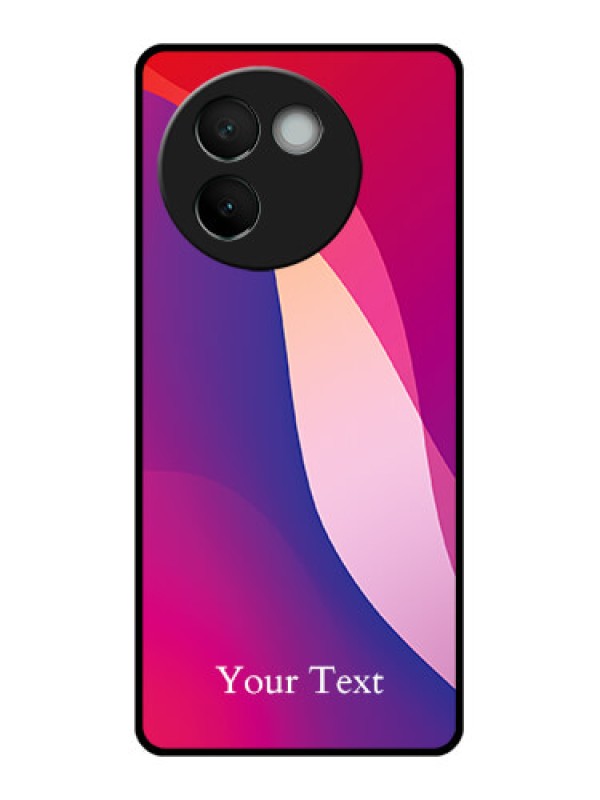 Custom Vivo V30E 5G Custom Glass Phone CaseDigital Abstract Overlap Design