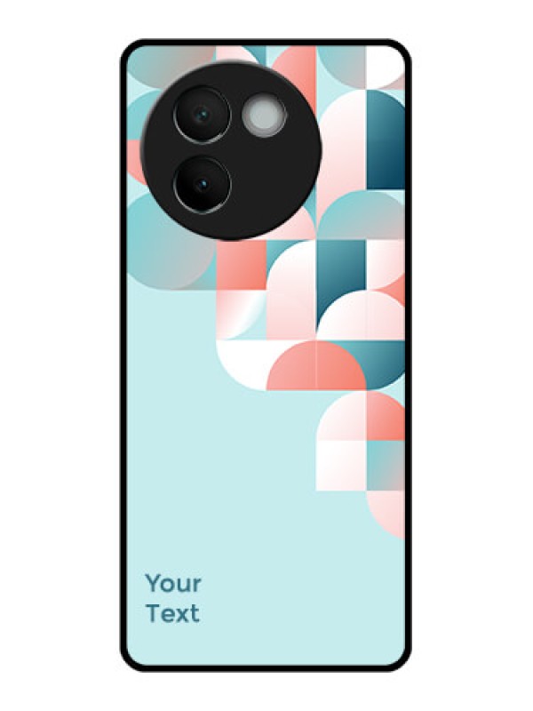 Custom Vivo V30E 5G Custom Glass Phone CaseStylish Semi - Circle Pattern Design
