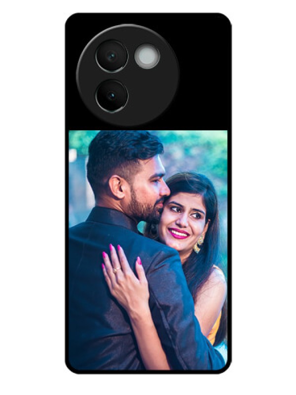 Custom Vivo V30E 5G Custom Glass Phone Case - Upload Full Picture With Custom Color Design