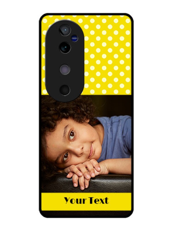Custom Vivo V40 5G Custom Glass Phone CaseBright Yellow Case Design