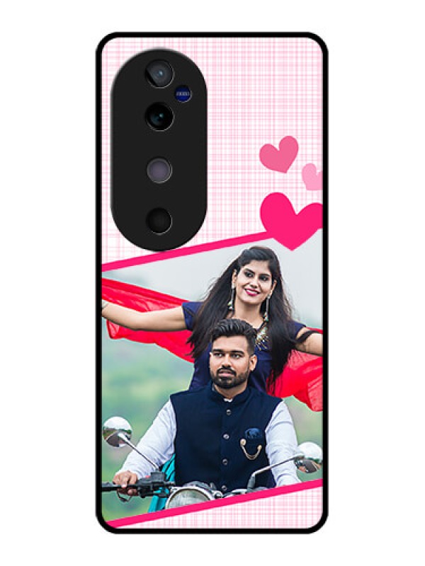 Custom Vivo V40 5G Custom Glass Phone CaseLove Shape Heart Design