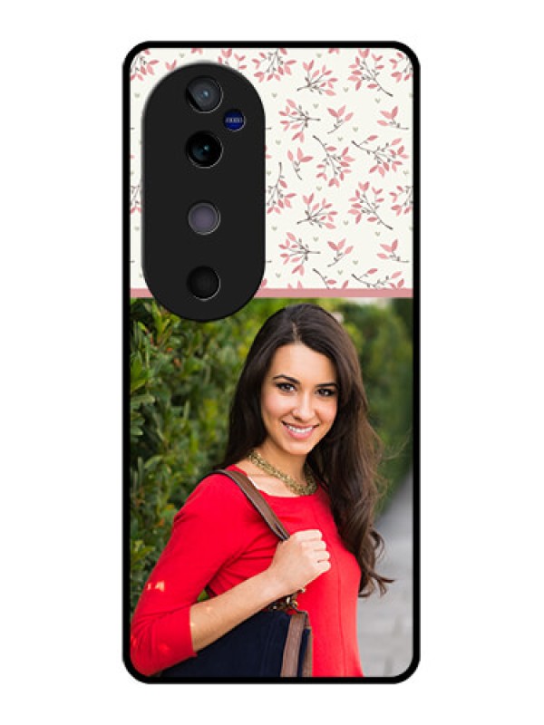Custom Vivo V40 5G Custom Glass Phone CaseStunning Floral Design