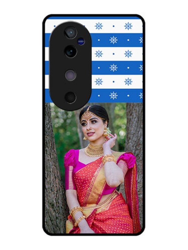 Custom Vivo V40 5G Custom Glass Phone CaseSnow Pattern Design