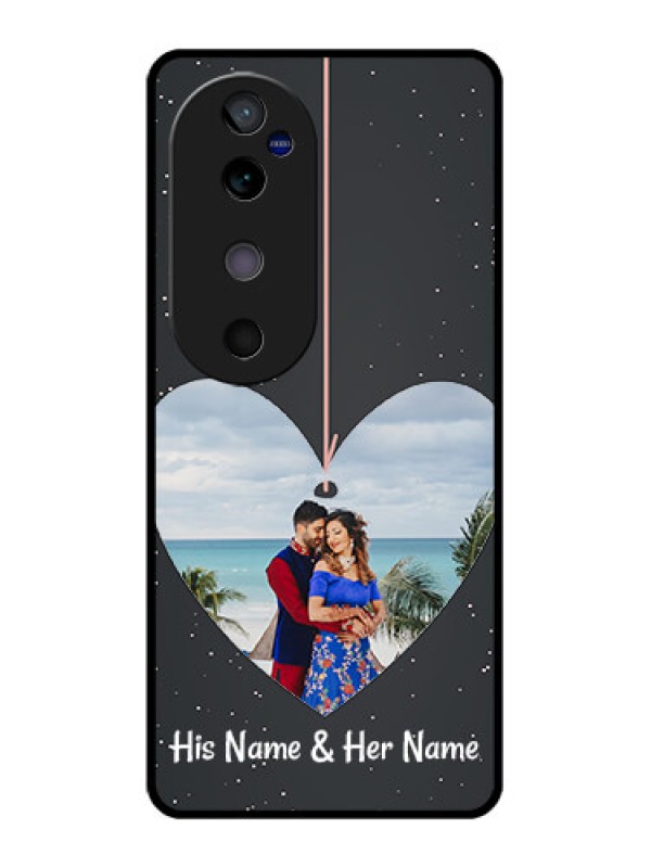 Custom Vivo V40 5G Custom Glass Phone CaseHanging Heart Design