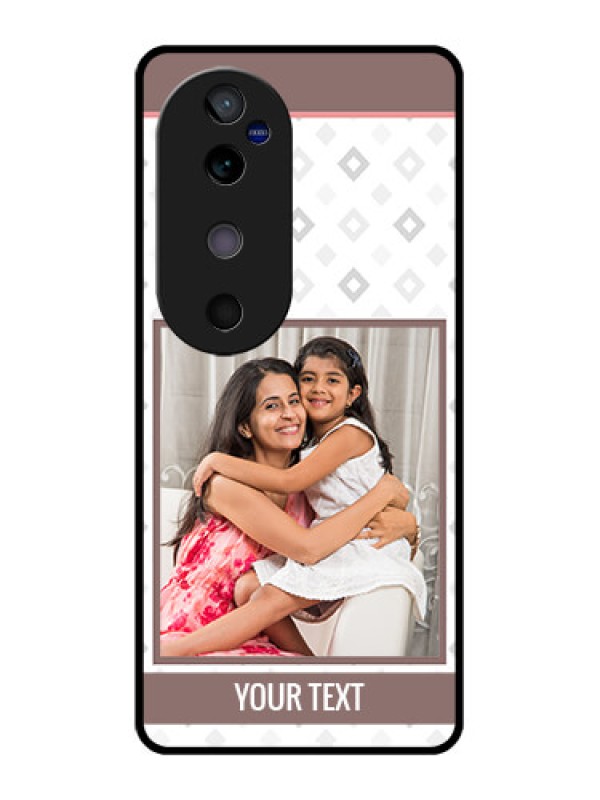 Custom Vivo V40 5G Custom Glass Phone CaseSimple Diamond Design