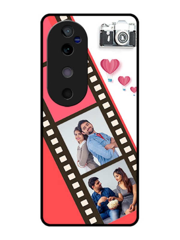 Custom Vivo V40 5G Custom Glass Phone Case3 Image Holder With Film Reel