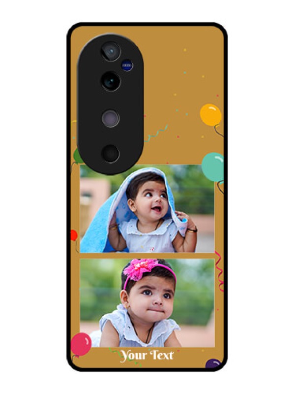 Custom Vivo V40 5G Custom Glass Phone CaseImage Holder With Birthday Celebrations Design