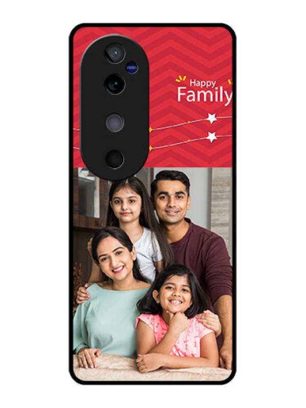 Custom Vivo V40 5G Custom Glass Phone CaseHappy Family Design