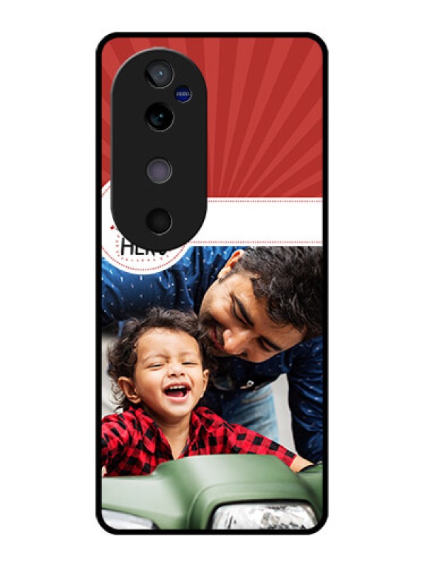 Custom Vivo V40 5G Custom Glass Phone CaseMy Dad Hero Design