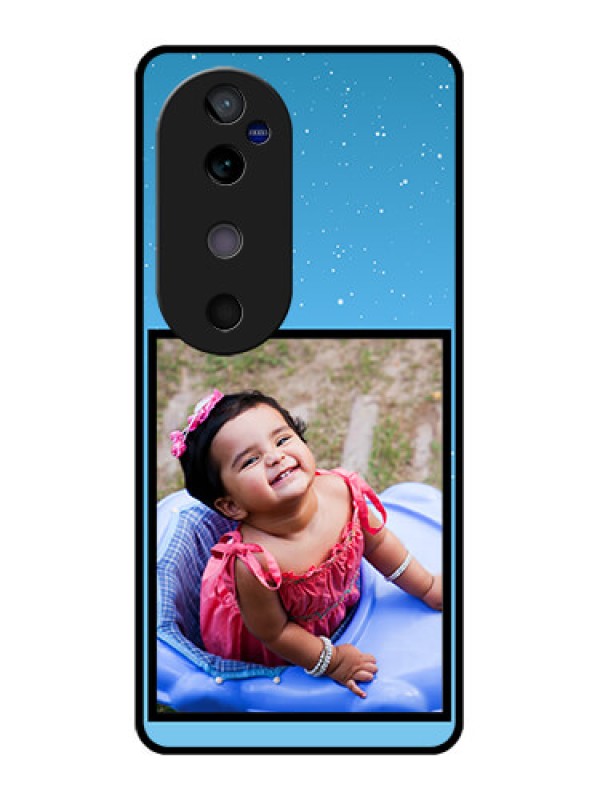 Custom Vivo V40 5G Custom Glass Phone CaseWave Pattern Colorful Design