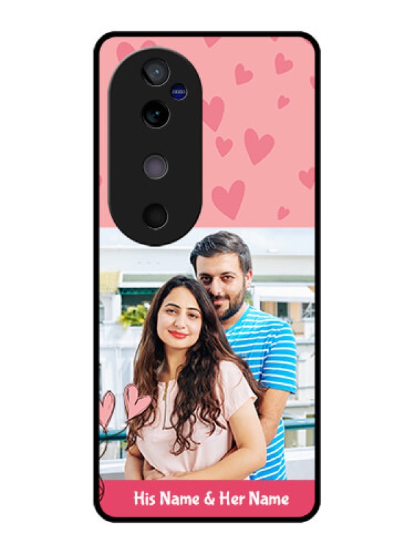 Custom Vivo V40 5G Custom Glass Phone CaseLove Design Peach Color