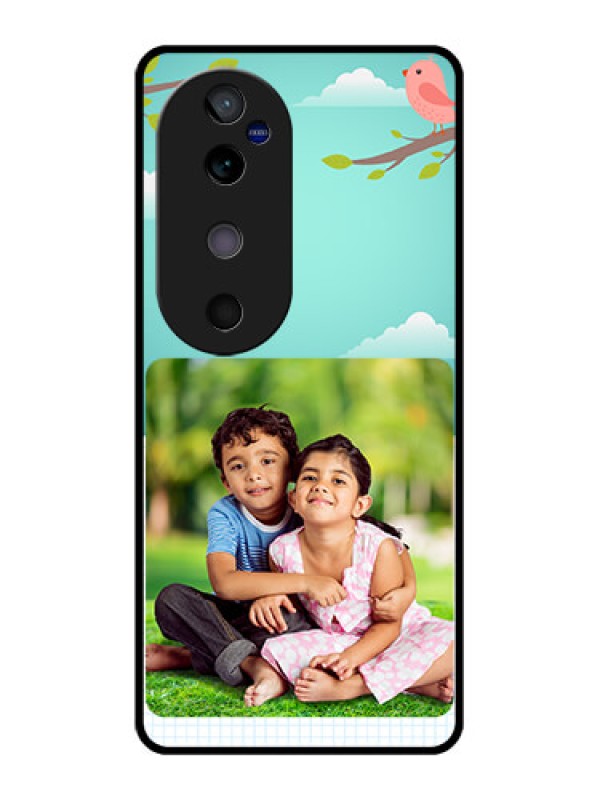 Custom Vivo V40 5G Custom Glass Phone CaseDoodle Love Design