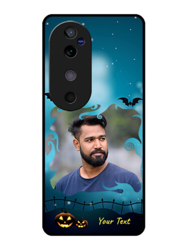 Custom Vivo V40 5G Custom Glass Phone CaseHalloween Frame Design